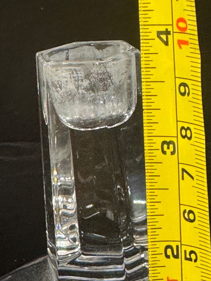 Vintage Tiffany & Co. Frank Lloyd Wright Crystal Candlestick Holder 3.75'H [Photo 4]