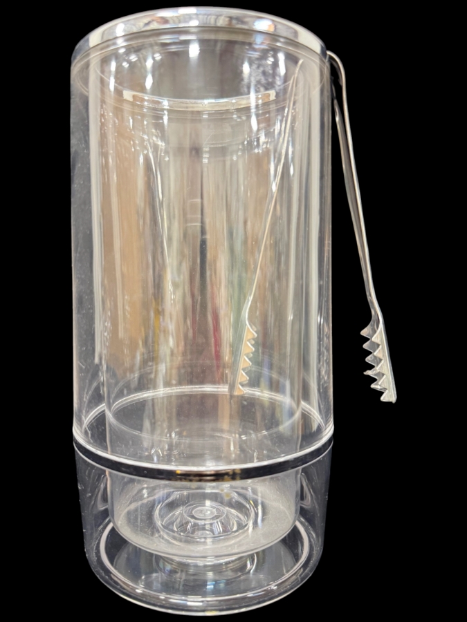 1970s Retro Spong ViniCool Wine Bottle Cooler With Tongs 9'H