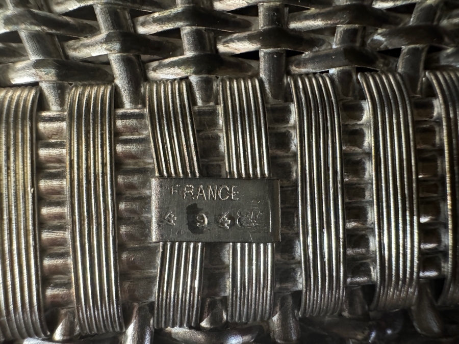 Vintage French Silver-Plated Wire Wine Bottle Holder 9.25'W [Photo 4]