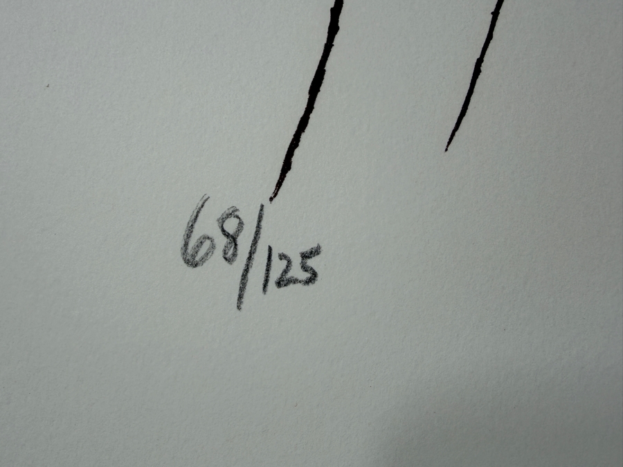 Ben Shahn (1898-1969, American) Hand Signed Limited Edition Lithograph Titled 'Levana' 1966 Signed Lower Right And Numbered 68 Of 125 22'W X 30'H [Photo 5]