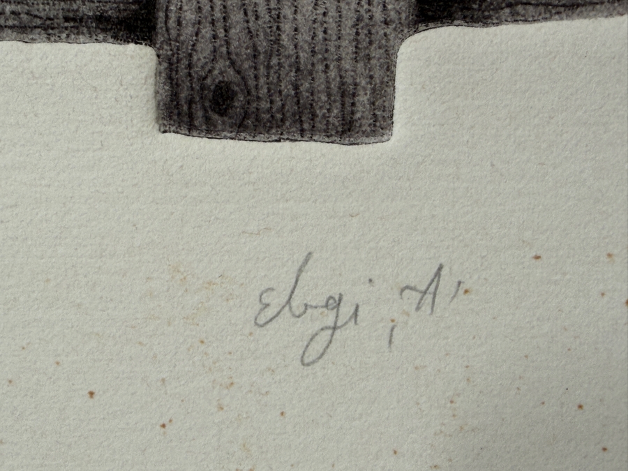 Amram Ebgi (B. 1939, Israeli/American) Hand Signed Limited Edition Embossed Lithograph Titled 'Animals Board The Ark' Pencil Signed Lower Right Numbered 147 Of 150 26' X 38' [Photo 7]