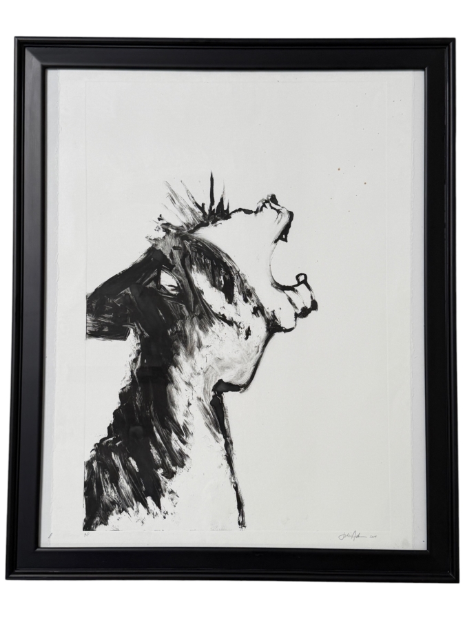 Julie Adler Pencil Signed Artist Proof Print On Paper Dated 2014 And Signed Julie Adler Lower Right 22W X 29.5H Framed 27.5 X 33