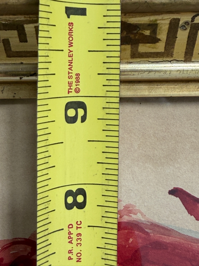 Henrietta Dunn Mears (1877-1970, American) Original Watercolor On Paper Signed Lower Right 9 X 16 In Antique Gilt Frame 13 X 20 [Photo 9]