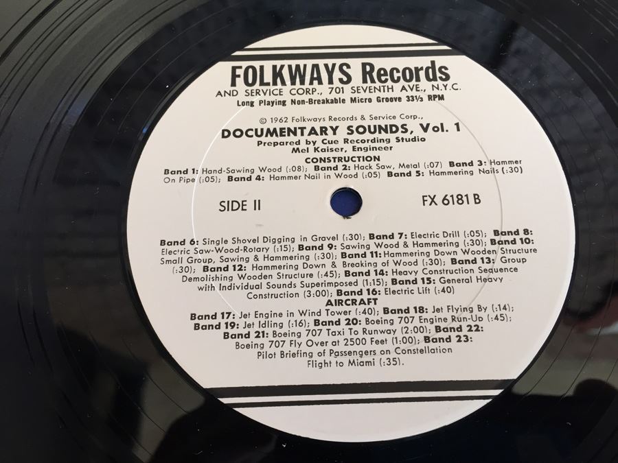 Mel Kaiser ‎- Documentary Sounds Volume 1 - Folkways Records ‎- FX 6181 [Photo 6]