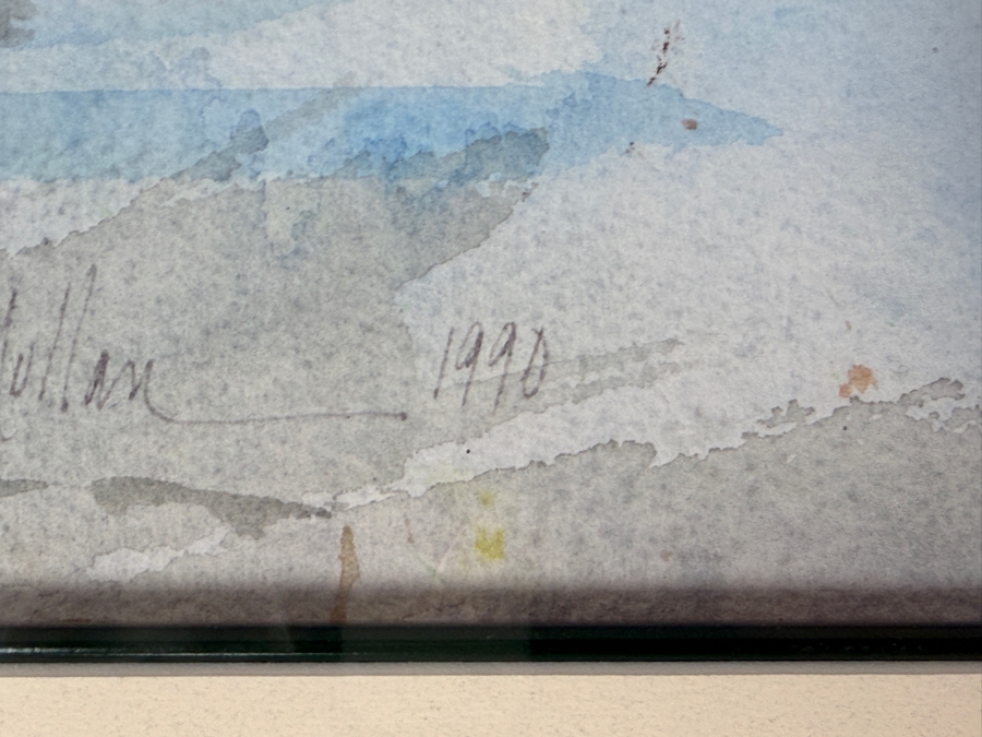 Margaret McMullan Original Landscape Watercolor Painting On Paper Titled 'Giverny Monet's Home' Dated 1990 Signed Lower Left 38 X 23 Framed 47 X 32 Retails $10,000+
 [Photo 9]