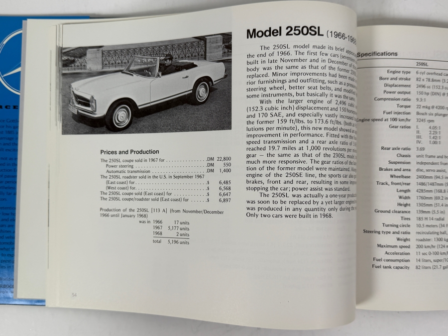 Vintage 1977 Third Printing Hardcover Book Mercedes-Benz Production Models 1946-1975 By W. Robert Nitske [Photo 6]