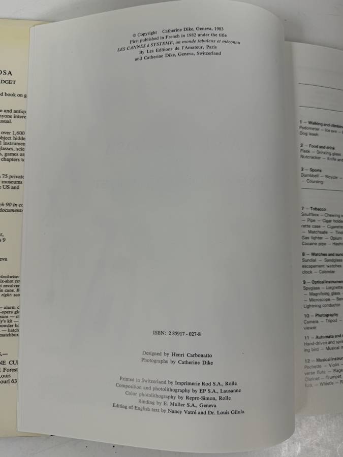 Vintage 1983 Hardcover Book Cane Curiosa: From Gun To Gadget By Catherine Dike [Photo 4]