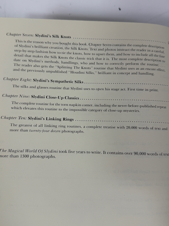 The Magical World Of Slydini Hardcover Magic Books Two Volumes: Both Text And Photographs Volumes - Text Volume Is Hand Signed By Slydini 'Best Magical Wishes: Slydini' [Photo 8]