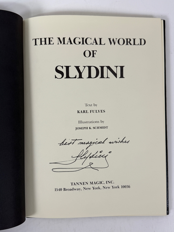 The Magical World Of Slydini Hardcover Magic Books Two Volumes: Both Text And Photographs Volumes - Text Volume Is Hand Signed By Slydini 'Best Magical Wishes: Slydini' [Photo 2]