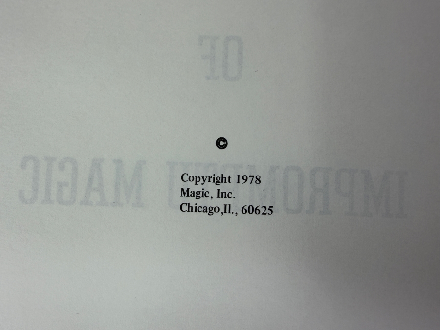Vintage 1978 First Edition Hardcover Book Encyclopedia Of Impromptu Magic By Martin Gardner [Photo 3]