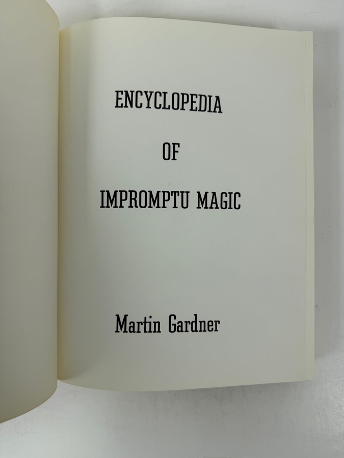 Vintage 1978 First Edition Hardcover Book Encyclopedia Of Impromptu Magic By Martin Gardner [Photo 2]