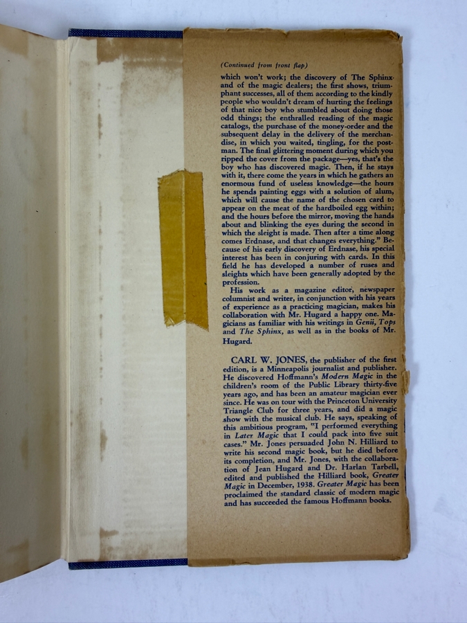 Vintage 1944 First Edition Hardcover Book Expert Card Technique Close-Up Table Magic By Jean Hugard And Frederick Braue [Photo 7]
