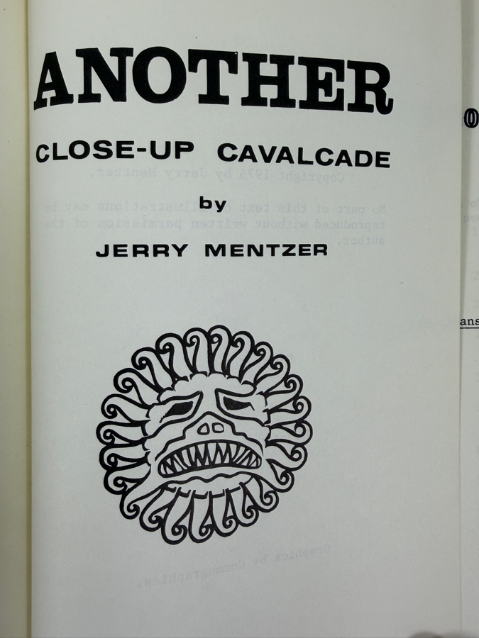 Vintage 1975 First Edition Hardcover Book Another Close-Up Cavalcade By Jerry Mentzer [Photo 2]