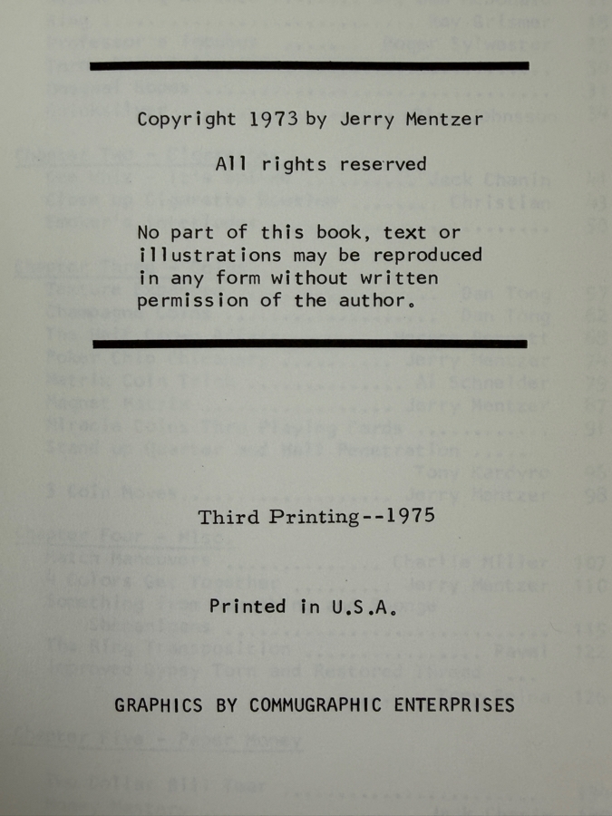 Vintage 1975 Third Printing Hardcover Book Close-Up Cavalcade By Jerry Mentzer [Photo 3]