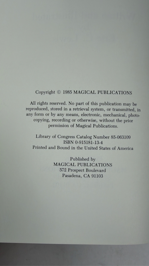 Vintage 1985 First Edition Hardcover Book Martin's Miracles: The Magic Of Martin Lewis By Eric C. Lewis Published By Magical Publications [Photo 5]