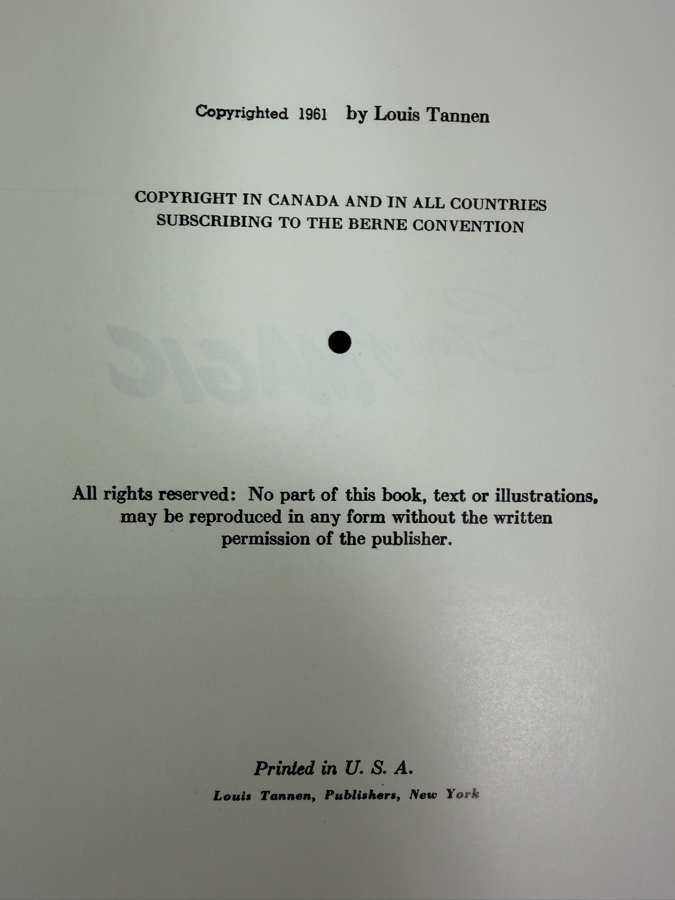 Vintage 1961 First Edition Hardcover Book Stars Of Magic Published By Louis Tannen [Photo 3]