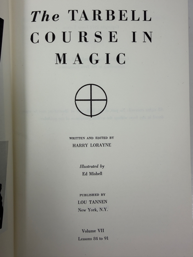 Vintage 1972 First Printing Hardcover Book The Tarbell Course In Magic Volume VII Lessons 84 To 91 Published By Louis Tannen [Photo 4]