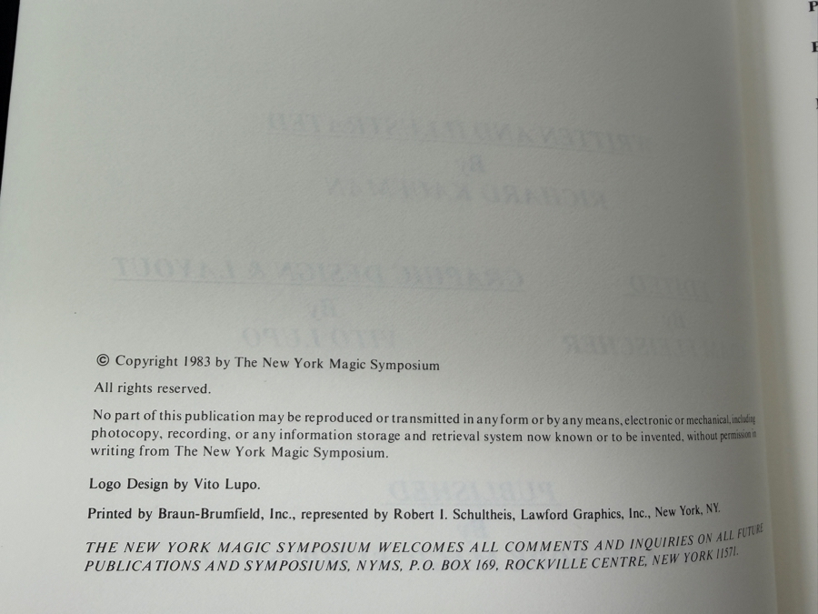 Vintage 1982 First Edition Hardcover Books The New York Magic Symposium Close-Up Collection One And Two Written And Illustrated By Richard Kaufman Published By Invisible Man Productions [Photo 8]