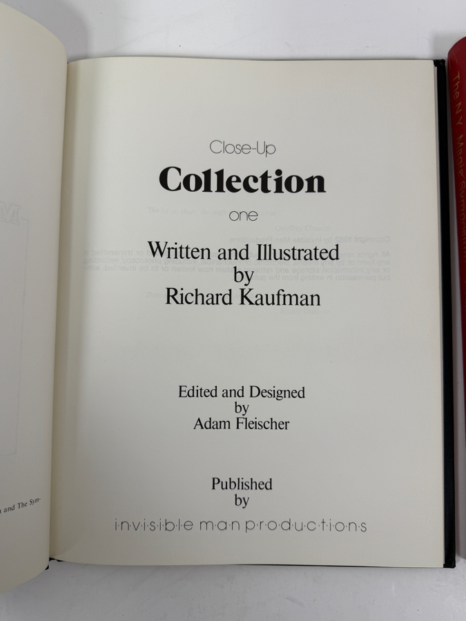 Vintage 1982 First Edition Hardcover Books The New York Magic Symposium Close-Up Collection One And Two Written And Illustrated By Richard Kaufman Published By Invisible Man Productions [Photo 4]