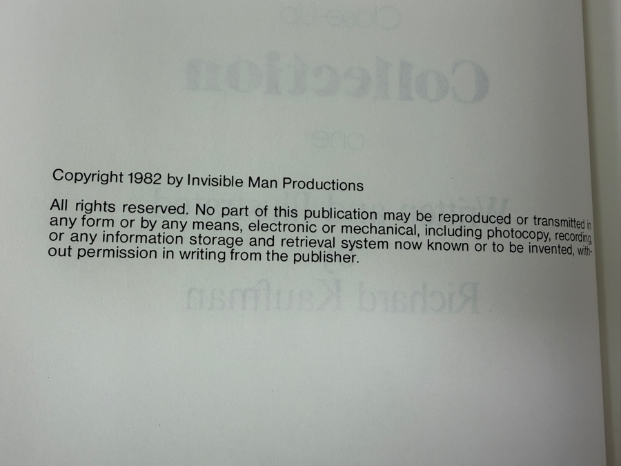 Vintage 1982 First Edition Hardcover Books The New York Magic Symposium Close-Up Collection One And Two Written And Illustrated By Richard Kaufman Published By Invisible Man Productions [Photo 5]