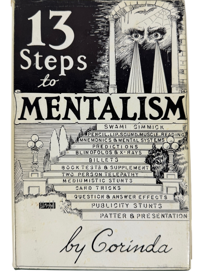 Vintage 1968 First Edition Hardcover Book 13 Steps To Mentalism By Corinda Published By Louis Tannen