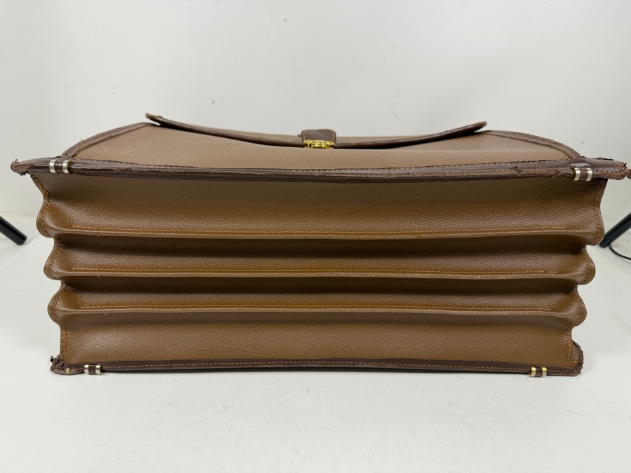 Trussardi Leather Satchel Briefcase Bag 17.5W X 7D X 12H [Photo 8]