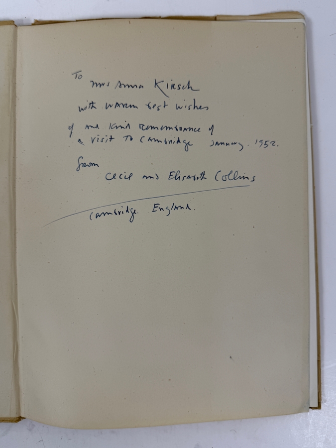 Signed Cecil Collins: Paintings And Drawings (1935-1945) Hardcover Book, Signed Postcard And Signed Personalized Letter (All Signed By Cecil's Wife Elisabeth Collins (1904-2000, English) Who Was Also A Renowned Artist) - See Photos [Photo 5]