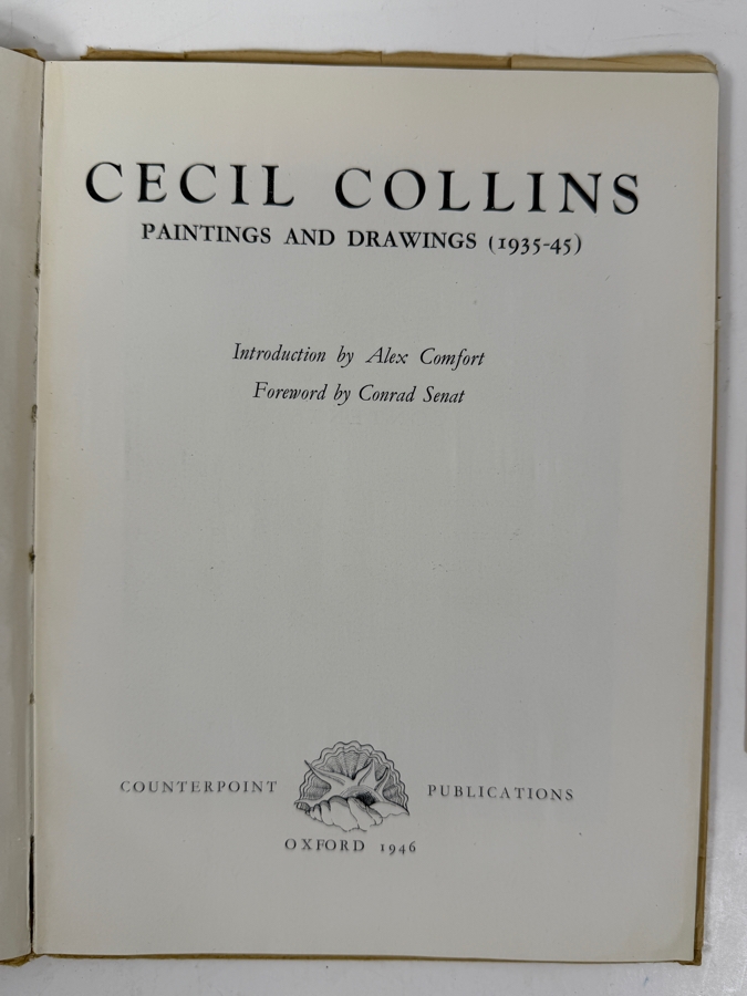Signed Cecil Collins: Paintings And Drawings (1935-1945) Hardcover Book, Signed Postcard And Signed Personalized Letter (All Signed By Cecil's Wife Elisabeth Collins (1904-2000, English) Who Was Also A Renowned Artist) - See Photos [Photo 14]
