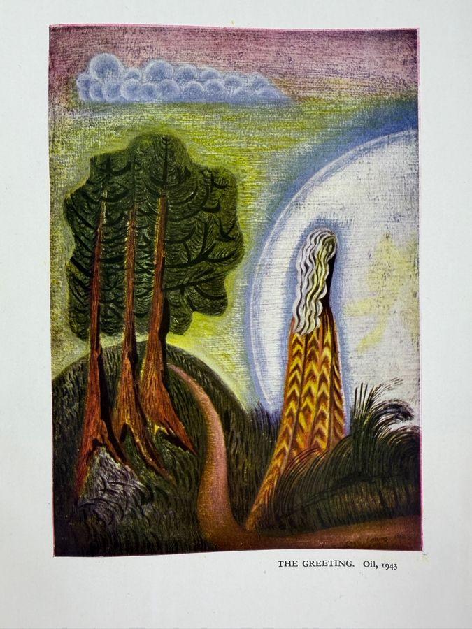 Signed Cecil Collins: Paintings And Drawings (1935-1945) Hardcover Book, Signed Postcard And Signed Personalized Letter (All Signed By Cecil's Wife Elisabeth Collins (1904-2000, English) Who Was Also A Renowned Artist) - See Photos [Photo 17]