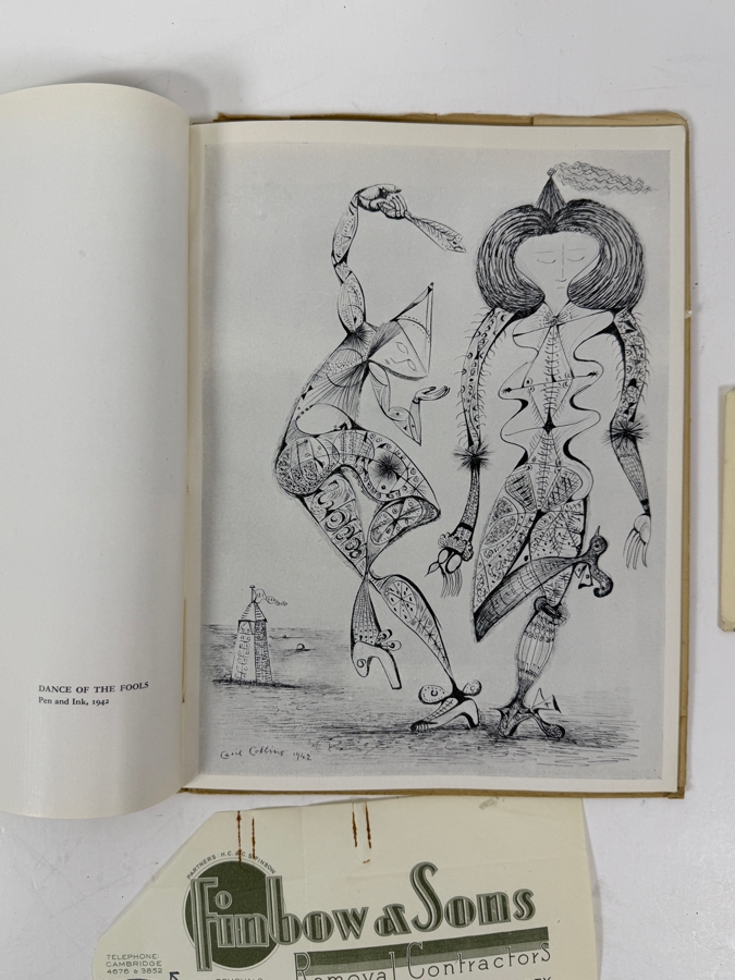 Signed Cecil Collins: Paintings And Drawings (1935-1945) Hardcover Book, Signed Postcard And Signed Personalized Letter (All Signed By Cecil's Wife Elisabeth Collins (1904-2000, English) Who Was Also A Renowned Artist) - See Photos [Photo 18]