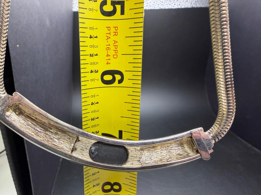 Vintage Sterling Silver / 18K Gold 14' Pendant Necklace 53.1g [Photo 5]