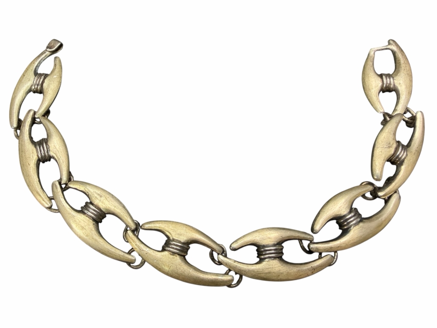 Vintage Sigi Pineda Mexico Modernist Sterling Silver 8' Bracelet Taxco Silver 33.8g