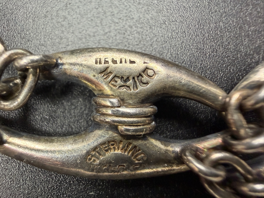 Vintage Sigi Pineda Mexico Modernist Sterling Silver 8' Bracelet Taxco Silver 33.8g [Photo 5]