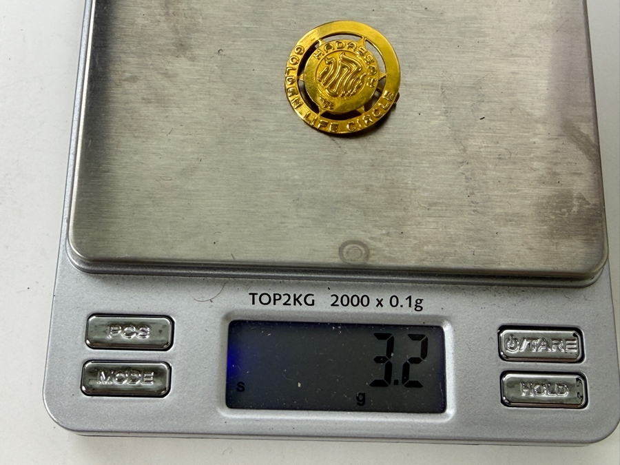10k Gold Pendant / Pin Brooch Hadassah Golden Life Circle 3.2g [Photo 3]