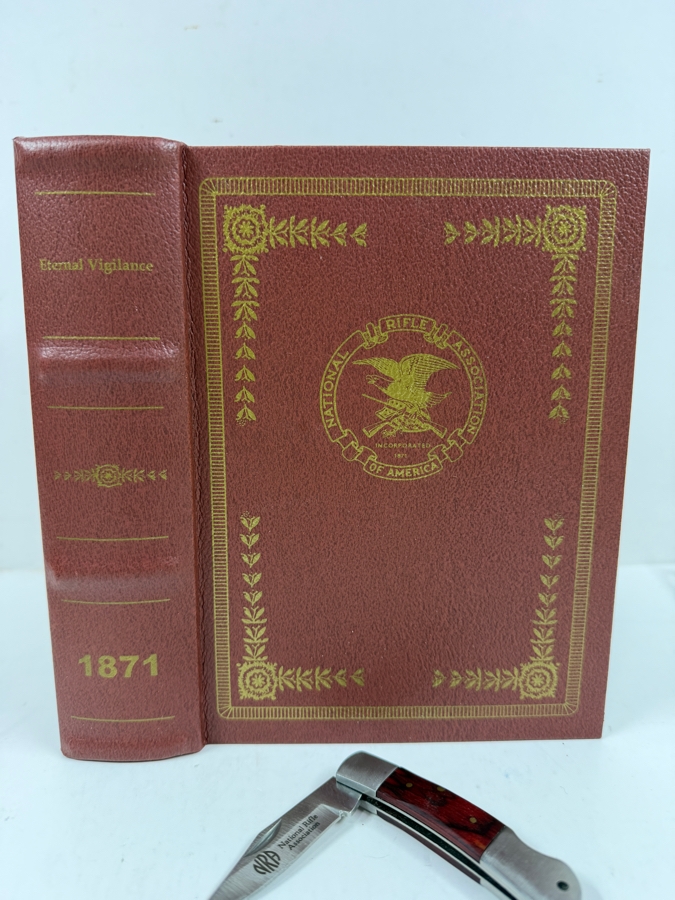 Eternal Vigilance National Rifle Association Of America Faux Book Safe And NRA Folding Knife [Photo 3]