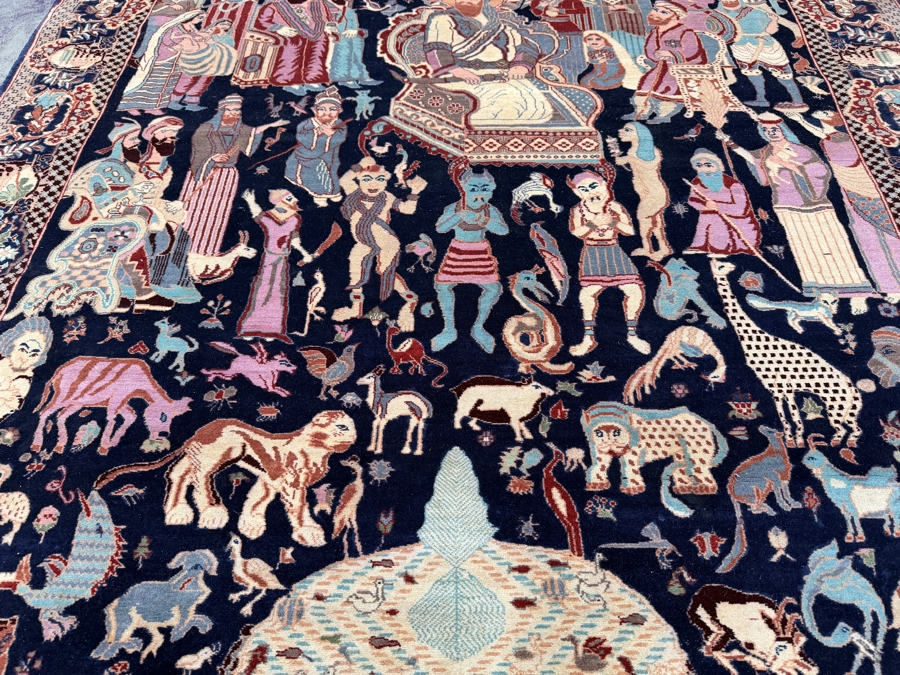 Vintage Persian Lahore Area Rug (King Solomon) 84' X 55' [Photo 5]
