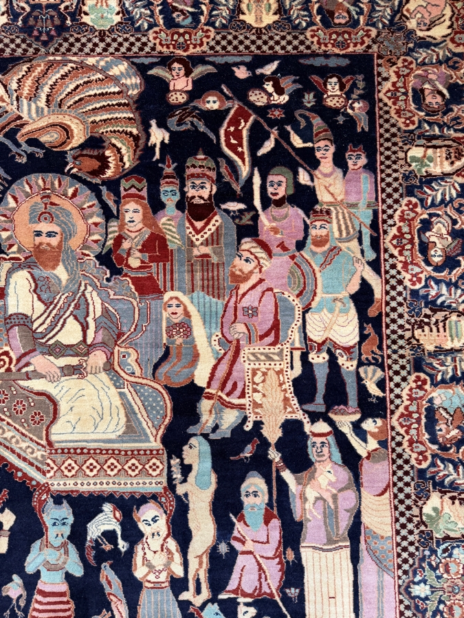 Vintage Persian Lahore Area Rug (King Solomon) 84' X 55' [Photo 11]