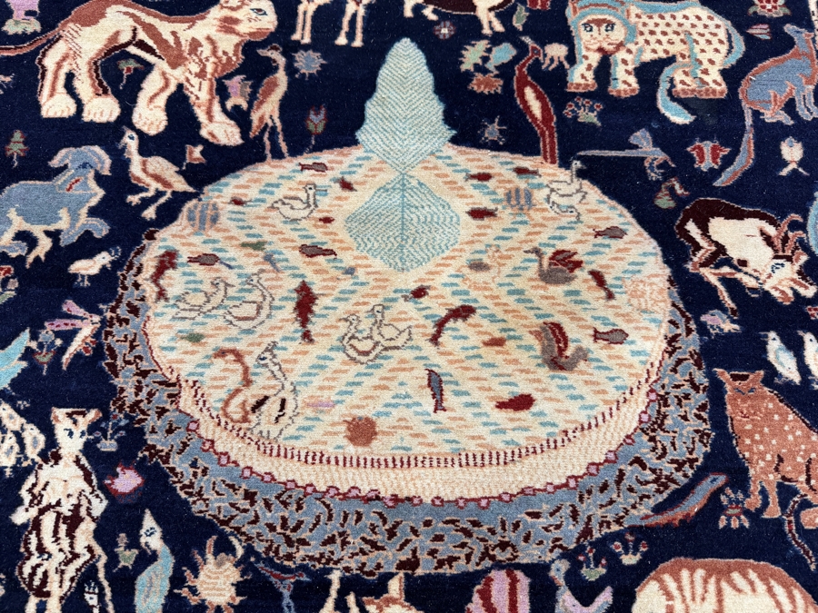 Vintage Persian Lahore Area Rug (King Solomon) 84' X 55' [Photo 4]