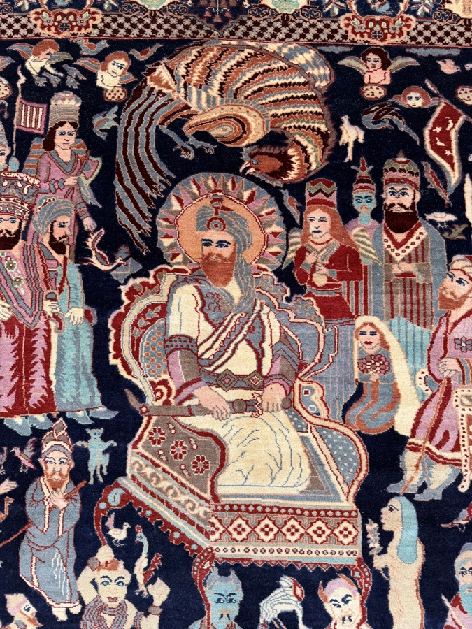 Vintage Persian Lahore Area Rug (King Solomon) 84' X 55' [Photo 8]