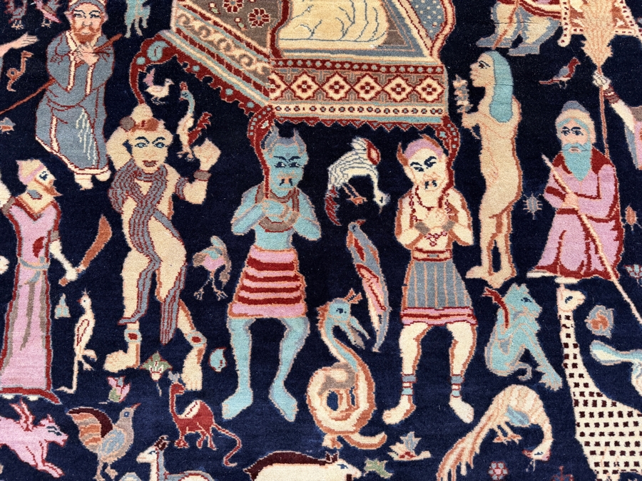 Vintage Persian Lahore Area Rug (King Solomon) 84' X 55' [Photo 6]