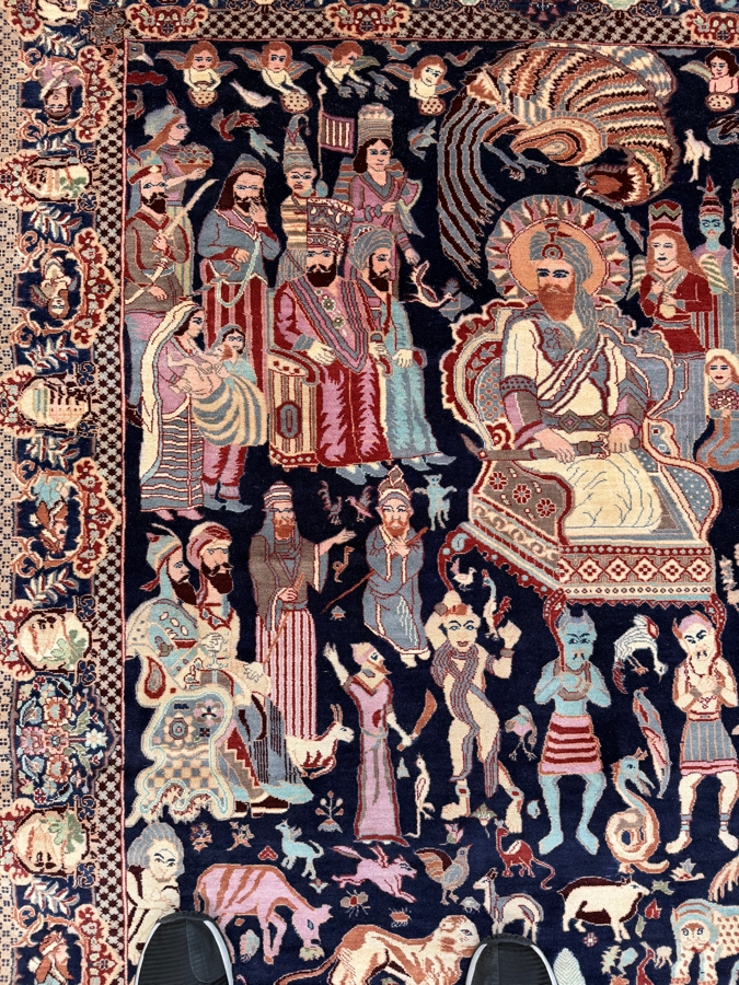 Vintage Persian Lahore Area Rug (King Solomon) 84' X 55' [Photo 9]