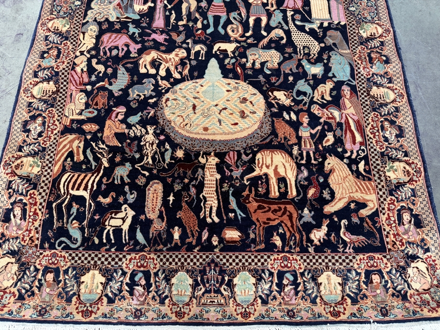 Vintage Persian Lahore Area Rug (King Solomon) 84' X 55' [Photo 3]
