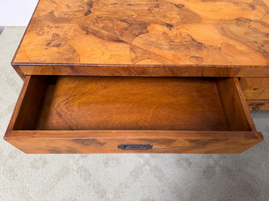 Vintage Hollywood Regency Modern Patchwork Inlay Cocktail Table 50'W X 26'D X 18'H [Photo 6]