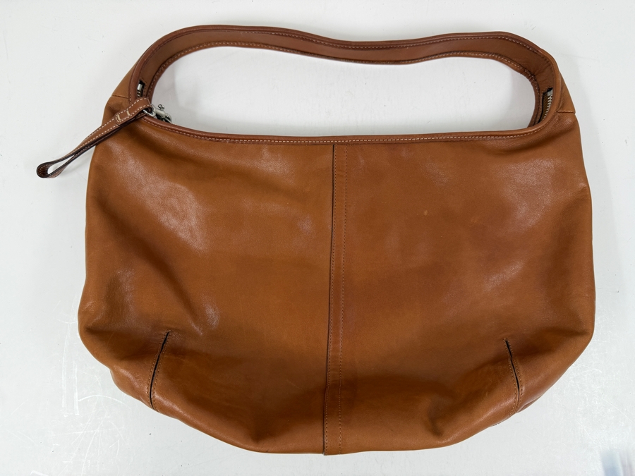 Tan Leather Coach Handbag 16'W [Photo 2]