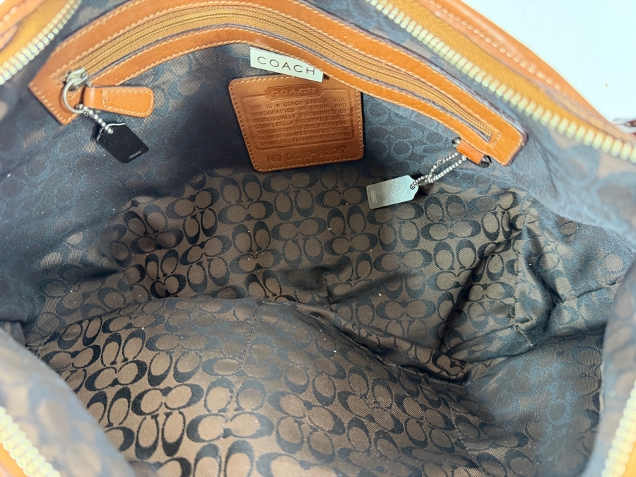 Tan Leather Coach Handbag 16'W [Photo 6]