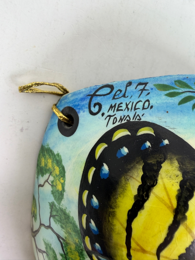 Hand Painted Butterfly Wall Mask From Mexico 5'W [Photo 3]