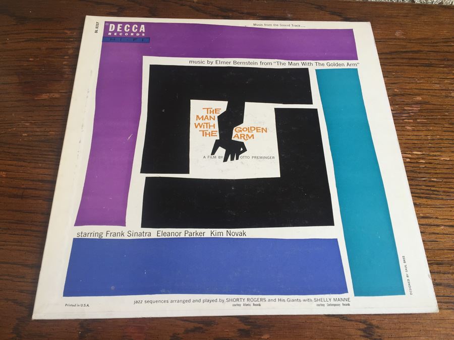 Elmer Bernstein ‎- The Man With The Golden Arm (Soundtrack) - Decca ‎- DL 8257 [Photo 1]