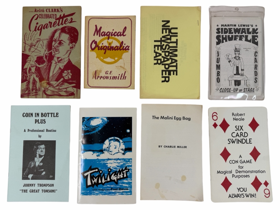 (8) Vintage Magic Trick Books