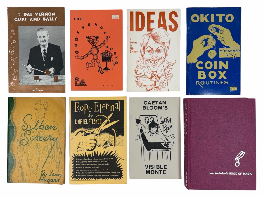 (8) Vintage Magic Trick Books