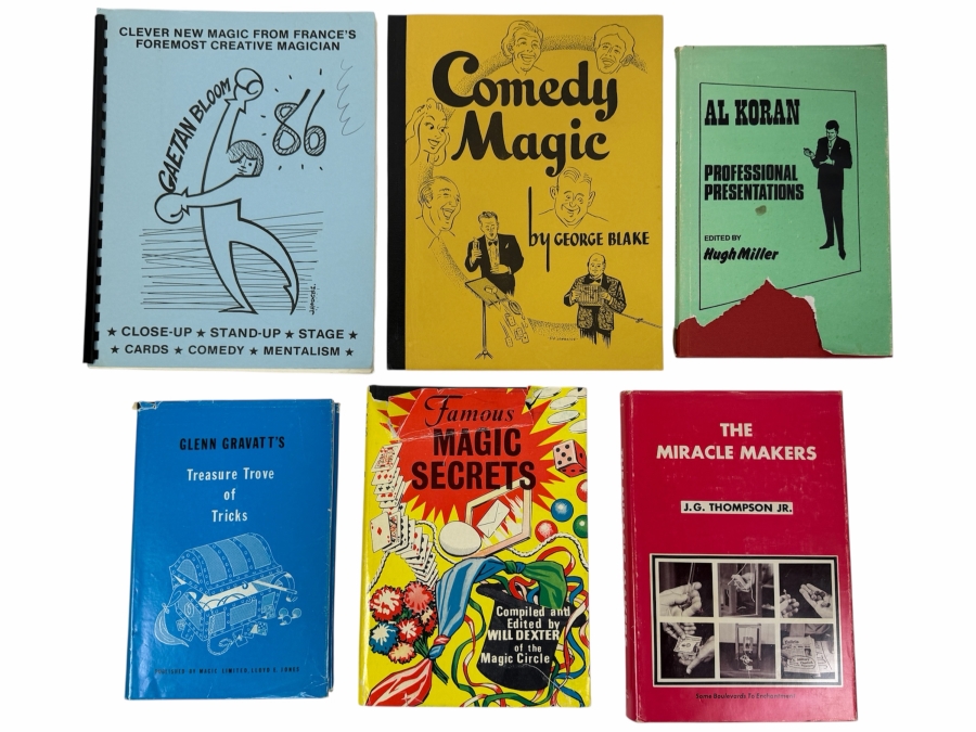 (6) Vintage Magic Trick Books